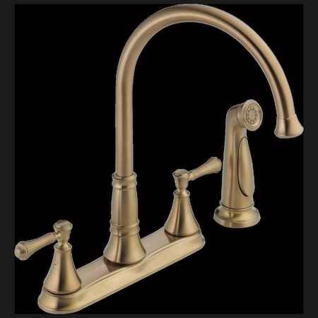 Delta Kitchen Faucet, Operating in Stainless Steel Lined Sockets, 8" Mount, 3 or 4 Hole Commercial 2497LF-CZ